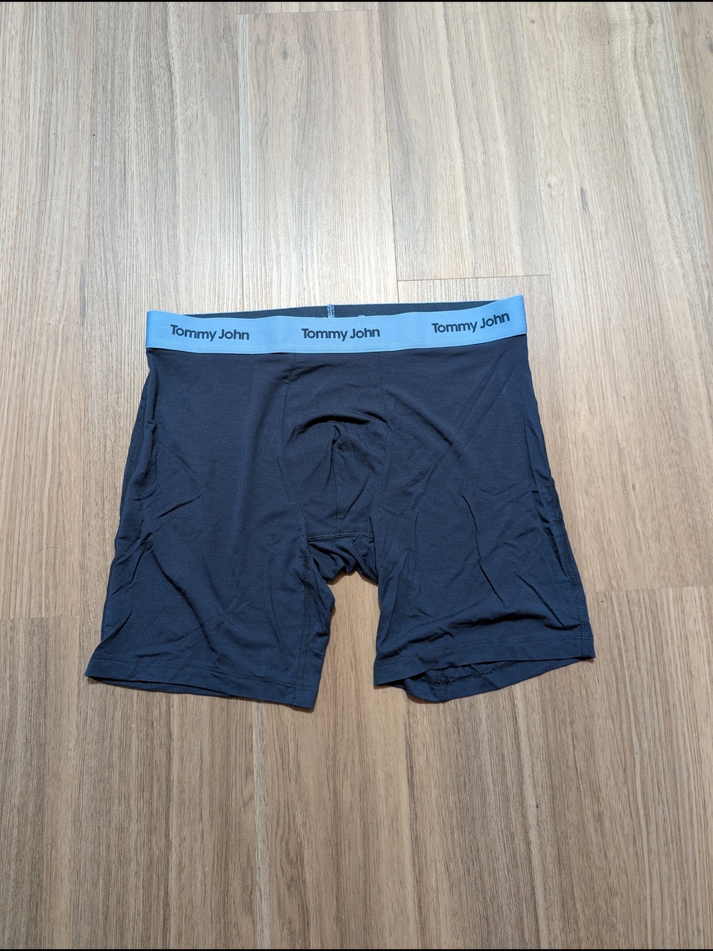 Tommy John Dark Navy Boxer Briefs with Light Blue Waistband